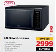 Defy 43L Solo Microwave