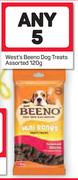 West's Beeno Dog Treats Assorted-Any 5X120g