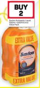 Savlon Antiseptic Liquid 500ml+Extra Value Pack 500ml-For 2