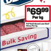 Pnp Bulk Boxed Lean Beef Mince-Per Kg