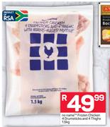 No Name Frozen Chicken 4 Drumsticks And 4 Thighs-1.5Kg