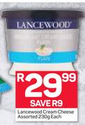 Lancewood Cream Cheese Assorted-230g Each