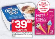 Dairymaid Country Fresh Ice Cream Assorted-1.5/1.8Ltr Each
