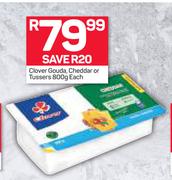 Clover Gouda, Cheddar Or Tussers-800g Each