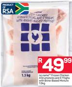 No Name Frozen Chicken 4 Drumsticks And 4 Thighs With Brine Based Mixture-1.5kg