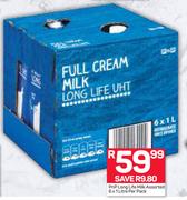 PnP Long Life Milk-6x1Ltr Per Pack