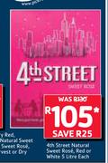 4th Street Natural Sweet Rose, Red Or White-5Ltr Each