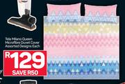 Tela Milano Queen Microfibre Duvet Cover Assorted Design-Each