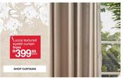 Lucca Textured Eyelet Curtain-Each