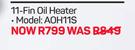 AIM 11 Fin Oil Heater ACH11S