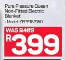 Pure Pressure Queen Non Fitted Electric Blanket ZEPP152150