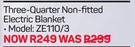 Pure Pressure Three Quarter Non Fitted Electric Blanket ZE110/3