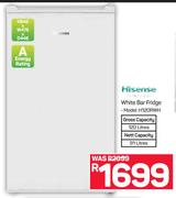Hisense White Bar Fridge H120RWH
