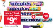 Mentos Assorted-38g Each