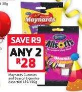 Maynards Gummies And Beacon Liquorice Assorted-2 x 125/150g
