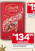 Lindt Lindoor Chocolate Truffles Assorted-337g Each