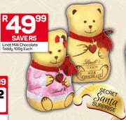 Lindt Milk Chocolate Teddy-100g Each