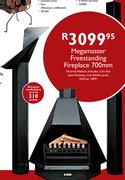 Megamaster Freestanding Fireplace 700mm