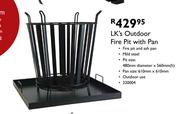 LK's Outdoor Fire Pit With Pan