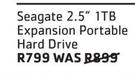 Seagate 2.5" 1TB Expansion Portable Hard Drive