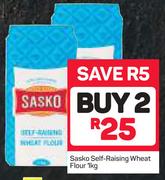 Sasko Bran Rich Self-Raising Wheat Flour-2x1kg
