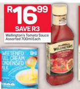 Wellington's Tomato Sauce 700ml-Each