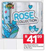 Dinu Rose Collection 2 Ply Toilet Tissue 9's-Per Pack