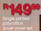 Single Printed Polycotton Duvet Cover Set