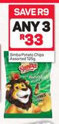 Simba Potato Chips Assorted-3 x 125g