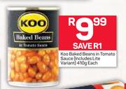 Koo Baked Beans In Tomato Sauce(Includes Lite Variant)-410g Each