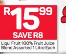 Liqui Fruit 100% Fruit Juice Blend Assorted-1Litre Each