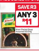 Knorr Packet Soup Assorted-3X50/54g