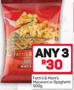 Fatti's & Moni's Macaroni Or Spaghetti-3X500g