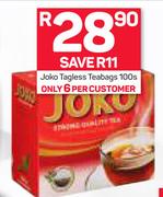 Joko Tagless Teabags-100s Pack