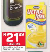 Danone Ultra Mel Custard Assorted-1Ltr Each