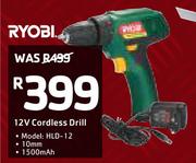 Ryobi 12V Cordless Drill HLD-12