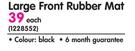 Moto Quip Large Front Rubber Mat Each