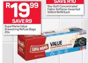 Supa Mama Value Drawstring Refuse Bags-20's