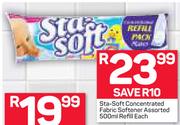Sta Soft Concentrated Fabric Softener Refill-500ml Each