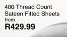 400 Thread Count Sateen Fitted Sheets