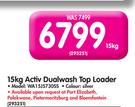 Samsung 15kg Activ Dual Wash Top Loader Silver WA1515730SS