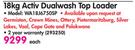 Samsung 18kg Activ Dual Wash Top Loader Silver WA1816750SP
