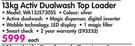 Samsung 13kg Activ Dual Wash Top Loader Silver WA1315730SS