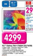 Samsung 10.1" Galaxy Tab 4 Tablet(3G/16GB)