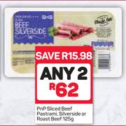 PnP Sliced Beef Pastrami, Silverside Or Roast Beef-2 x 125g
