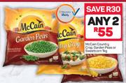 McCain Country Crop, Garden Peas Or Sweetcorn-2 x 1Kg