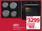 Defy Black Oven And Hob Set DCB005