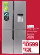 Hisense Metallic 4-Door Fridge With Water Dispenser H620FI-WD