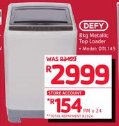 Defy 8kg Metallic Top Loader DTL145