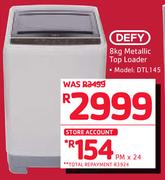 Defy 8kg Metallic Top Loader DTL145